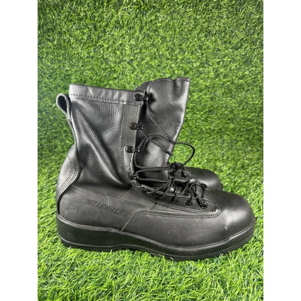 Belleville 800 ST Mens Black Gore-Tex Steel Toe Flight Deck Combat Boots Sz 11.5